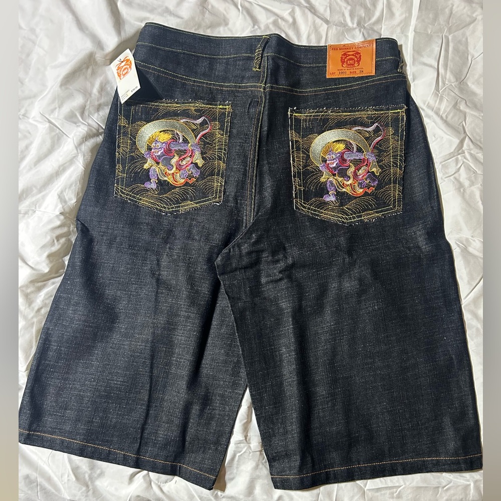 NEW IN BAG ORIGINAL RED MONKEY COMPANY Short Jean RMC Y2K 2000’s